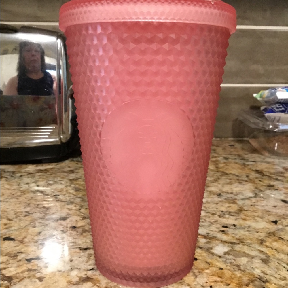 STARBUCKS PINK DIAMOND PATTERN TUMBLER
